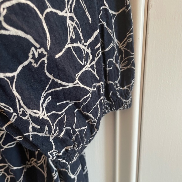 Simons Contemporary Navy and White Patterned Dress - Picture 3 of 5